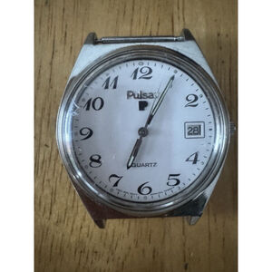 Pulsar By‎ Seiko Y562-8159 Project Vintage Men’s Watch Silver Face Needs Battery
